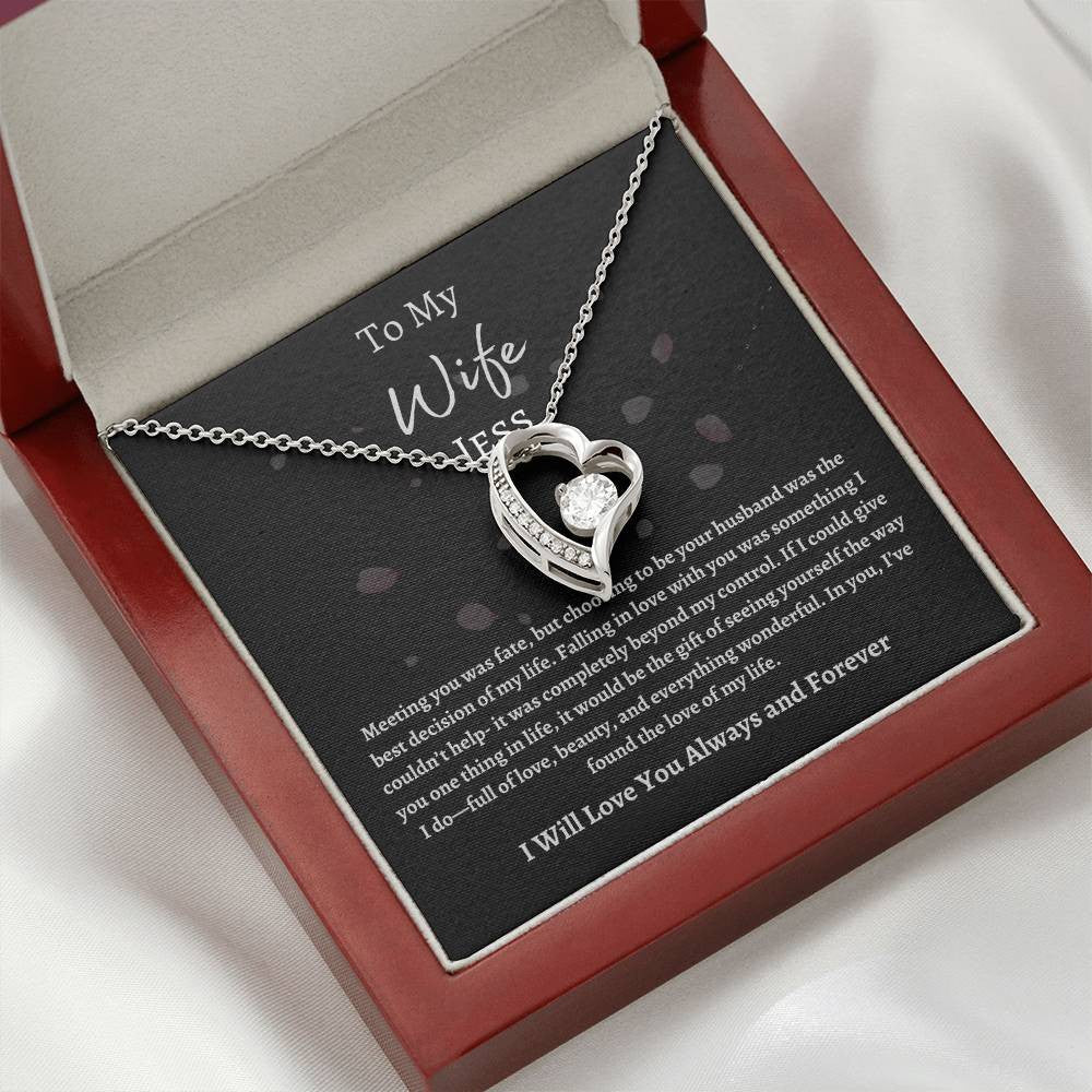 Personalized Name Forever Love Necklace (Rhodium ONLY) + Luxury Box