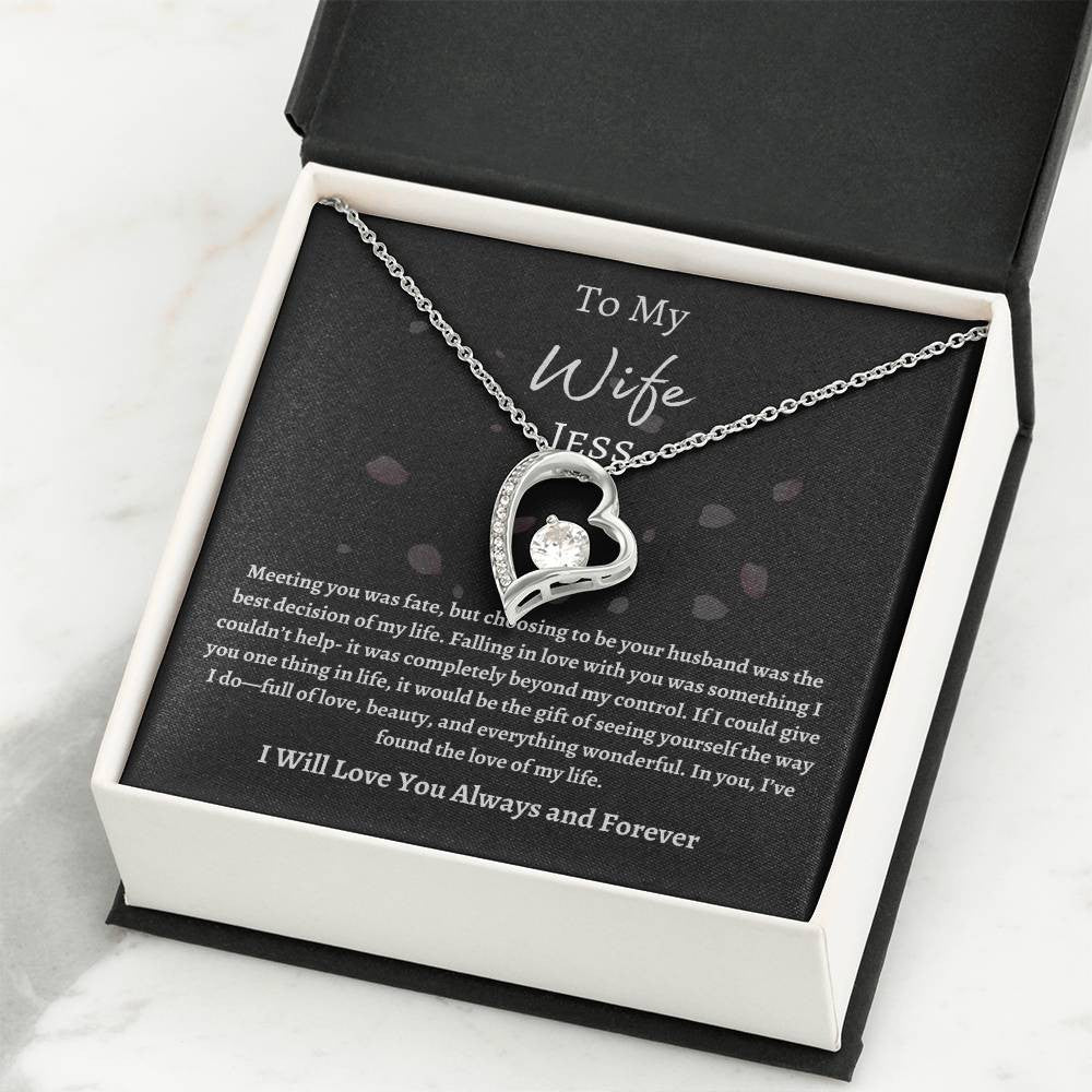 Personalized Name Forever Love Necklace (Rhodium ONLY) + Luxury Box