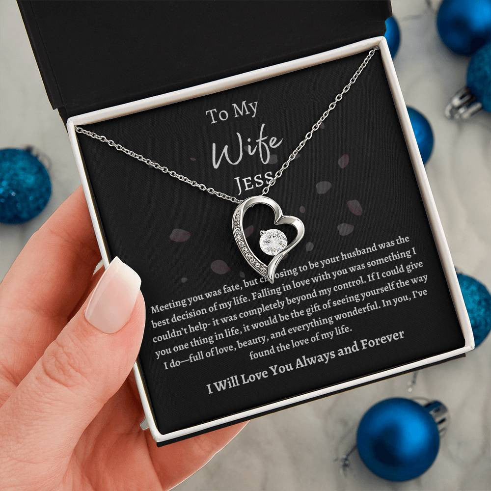 Personalized Name Forever Love Necklace (Rhodium ONLY) + Luxury Box