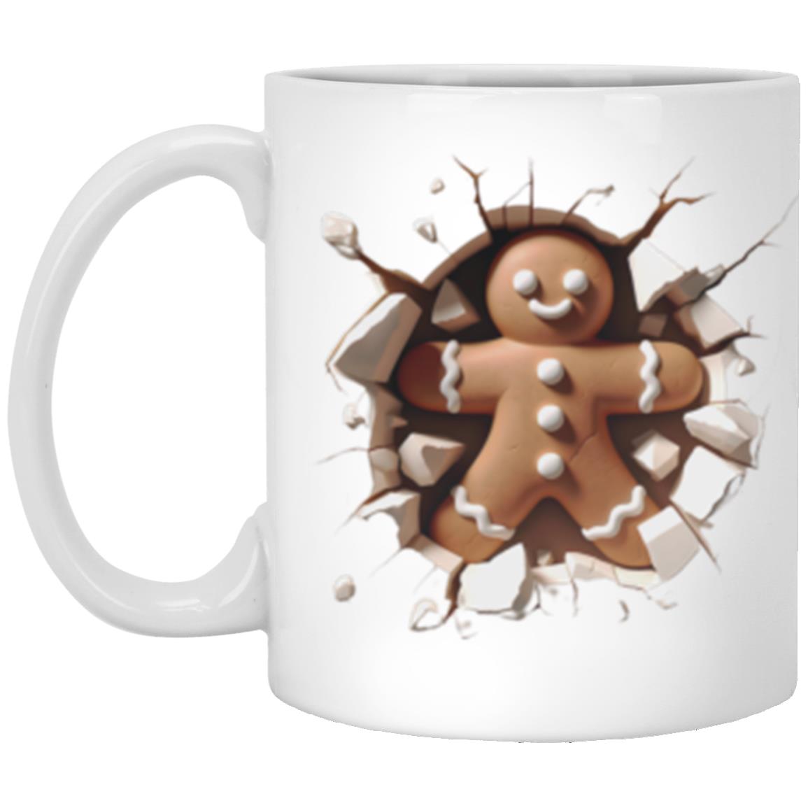 Gingerbread Man Christmas Holiday Breaking Out Mug
