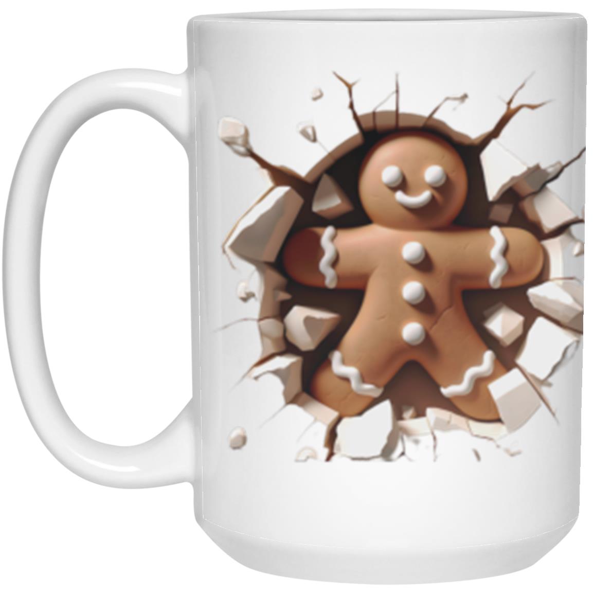 Gingerbread Man Christmas Holiday Breaking Out Mug