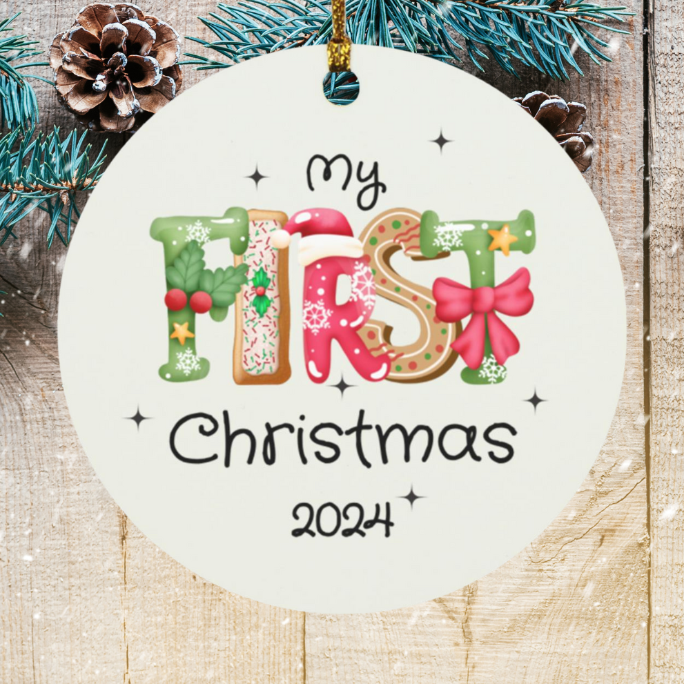 Unique baby first christmas ornament