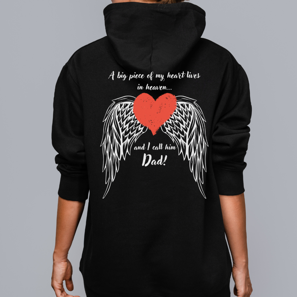 A Big Piece of My Heart- Wings for DAD Pullover Hoodie Sweater