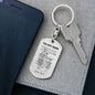 To My Son- Dad Dog Tag Key Chain