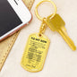 To My Son- Dad Dog Tag Key Chain