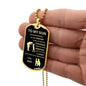 To My Son Love Dad Dog Tag Necklace