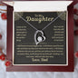 To My Daughter from Dad Forever Love Necklace