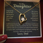 To My Daughter from Dad Forever Love Necklace