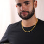To My Son Lion Cuban Link Necklace/ Message Card- Gold Font