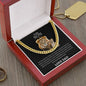 To My Son- Lion Cuban Link Necklace w/ Message Card