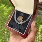 To My Son- Lion Cuban Link Necklace w/ Message Card