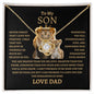 To My Daughter Lion Love Knot Necklace