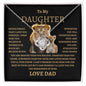 To My Daughter Lion Love Knot Necklace