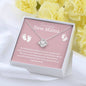 Amazing New Mama Love Knot Necklace- White Font