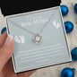 Amazing New Mama Love Knot Necklace- White Font