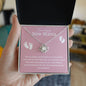 Amazing New Mama Love Knot Necklace- White Font