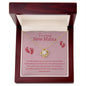 Amazing New Mama Love Knot Necklace- Pink Font