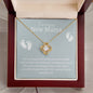 Amazing New Mama Love Knot Necklace- White Font