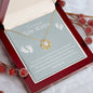 Amazing New Mama Love Knot Necklace- White Font
