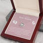 Amazing New Mama Love Knot Necklace- White Font