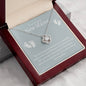 Amazing New Mama Love Knot Necklace- White Font
