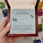 Amazing New Mama Love Knot Necklace- Blue Font