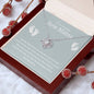 Amazing New Mama Love Knot Necklace- White Font