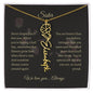 Personalized- Sister Birth Flower Name Necklace