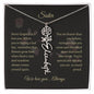 Personalized- Sister Birth Flower Name Necklace