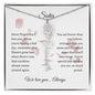 Personalized- Sister Birth Flower Name Necklace