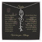 Personalized- Sister Birth Flower Name Necklace