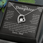 To My Daughter from Dad Forever Love Necklace