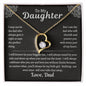 To My Daughter from Dad Forever Love Necklace