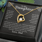 To My Daughter from Dad Forever Love Necklace