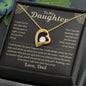 To My Daughter from Dad Forever Love Necklace