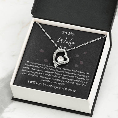 Personalized Name Forever Love Necklace (Rhodium ONLY) + Luxury Box