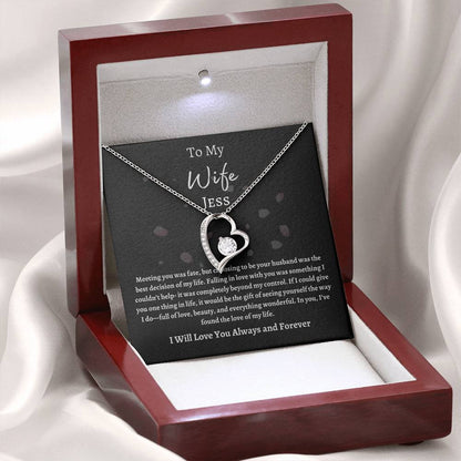 Personalized Name Forever Love Necklace (Rhodium ONLY) + Luxury Box