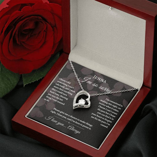 Personalized Name- I'm So Sorry Forever Love Necklace