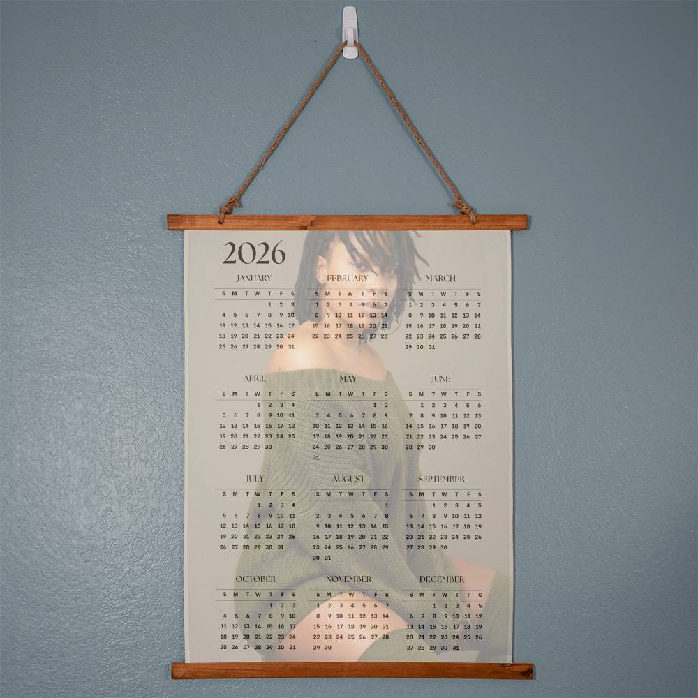 Personalized Calendar Wall Tapestry (Portrait)