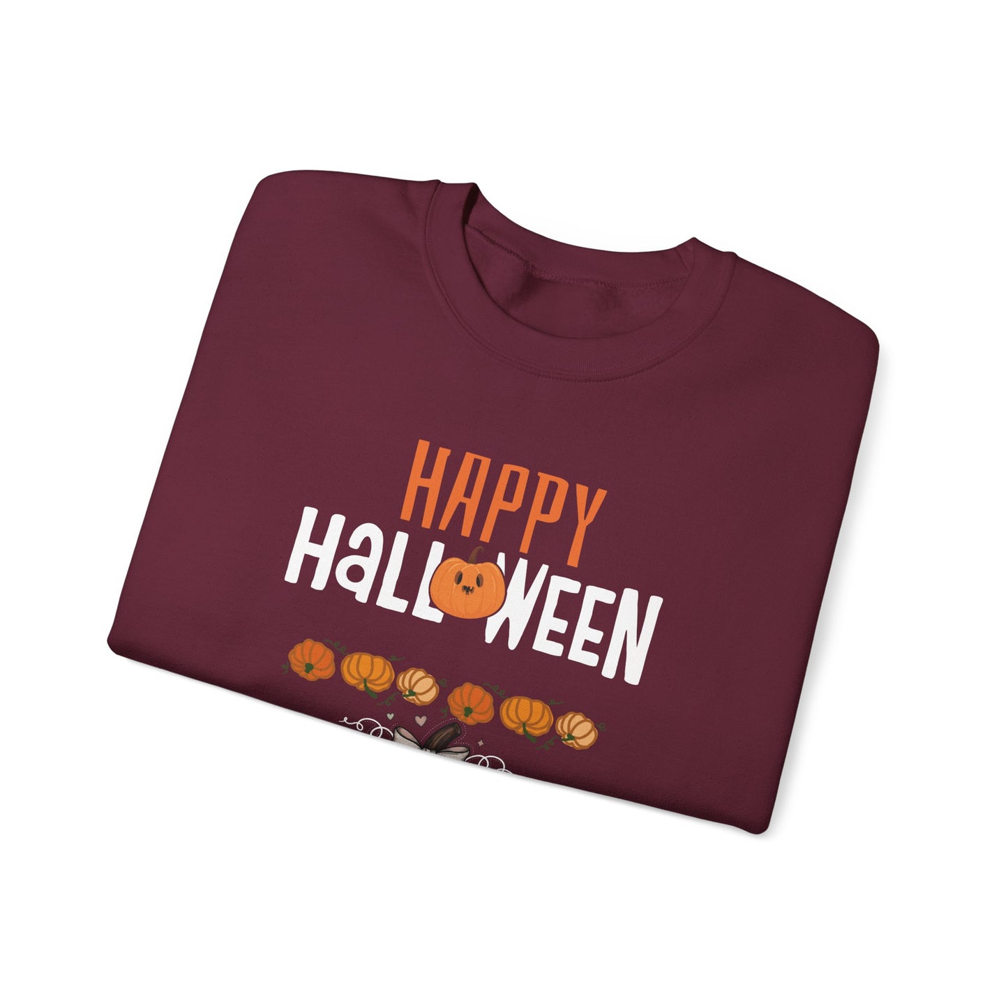 Happy Halloween Patchwork Pumpkin Sweatshirt