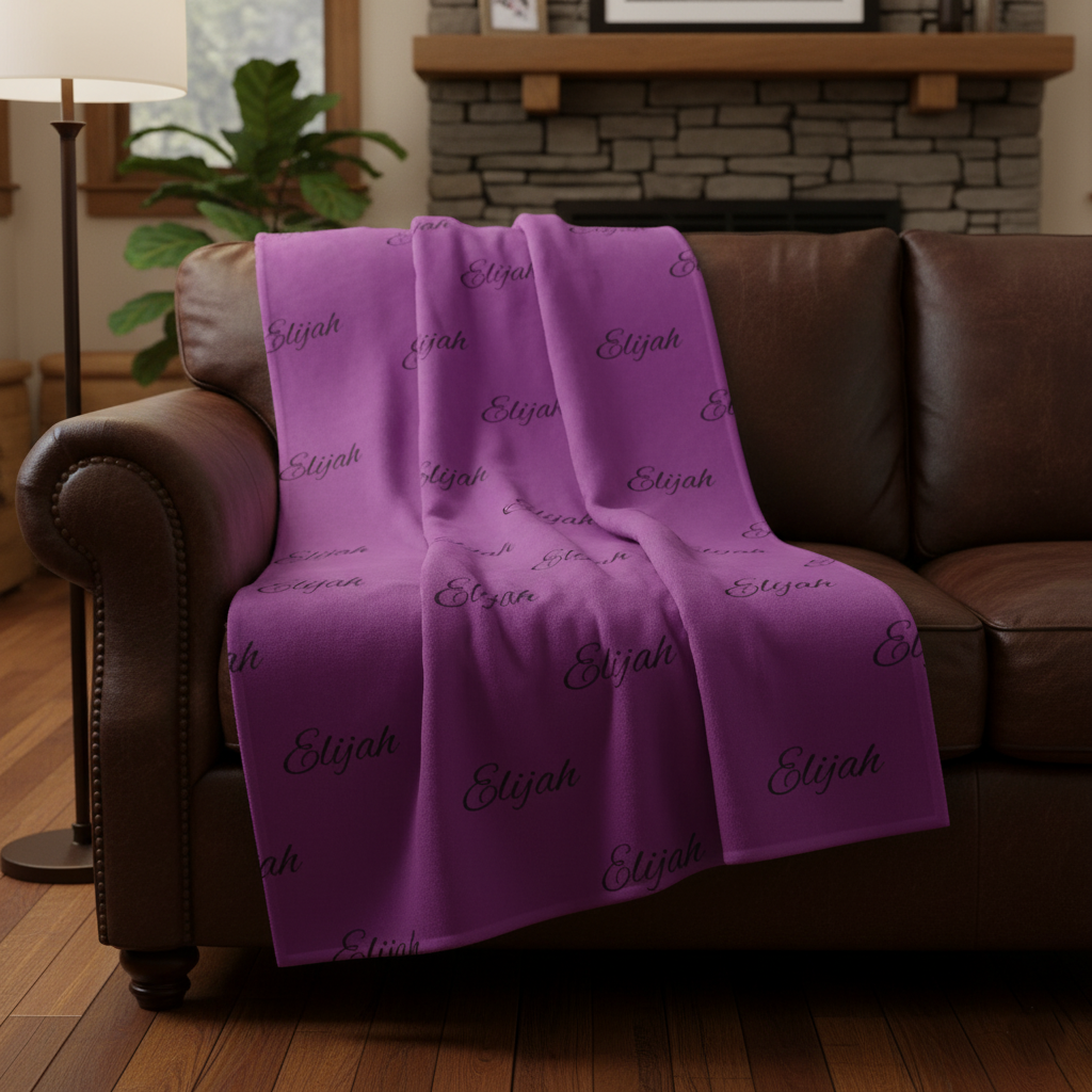 Personalized Name- Plush Fleece Blanket