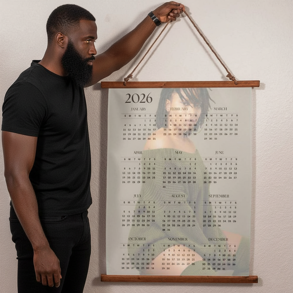 Personalized Calendar Wall Tapestry (Portrait)