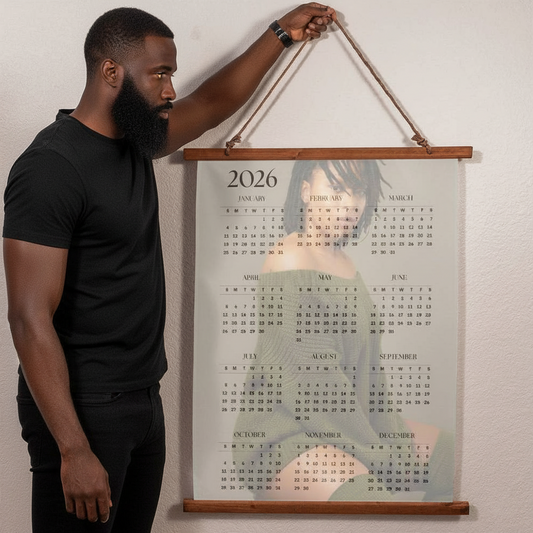 Personalized Calendar Wall Tapestry (Portrait)