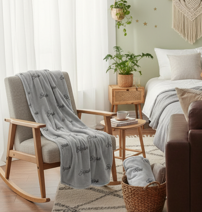 Personalized Name- Plush Fleece Blanket