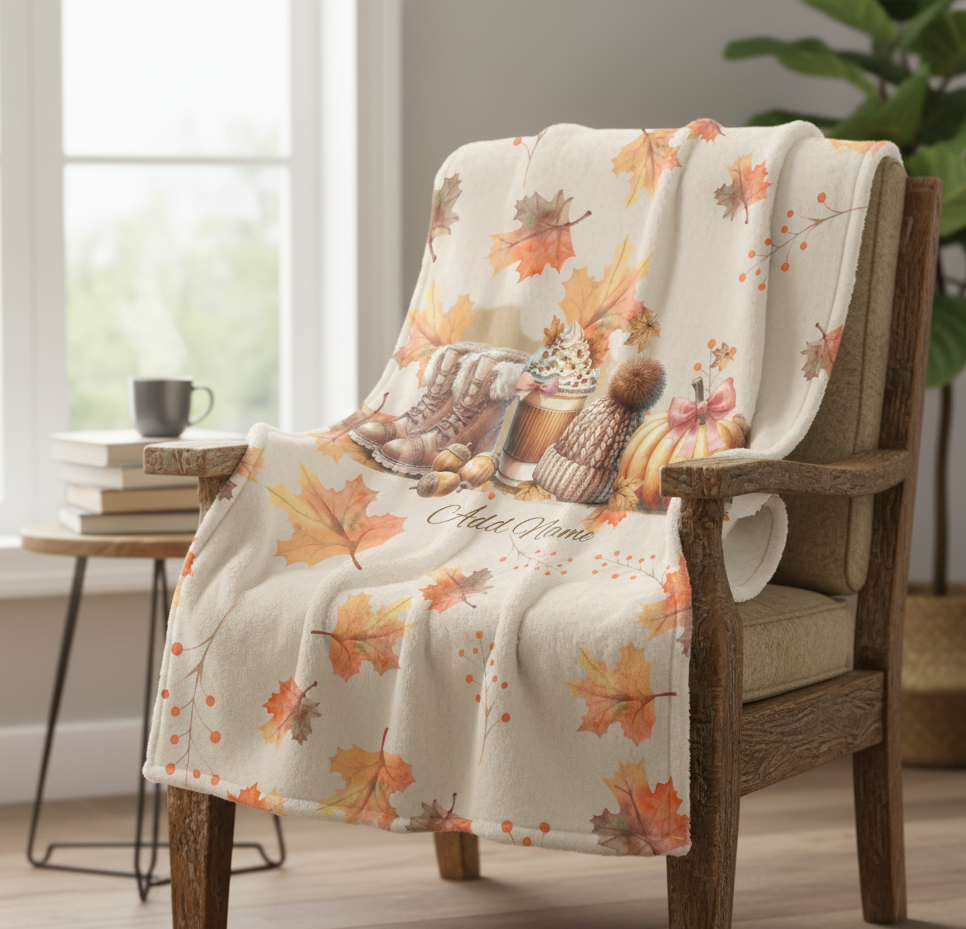 Personalized- Fall Fleece Blanket