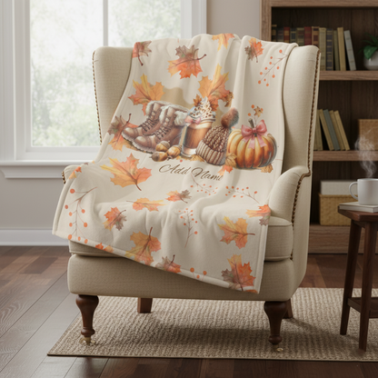 Personalized- Fall Fleece Blanket