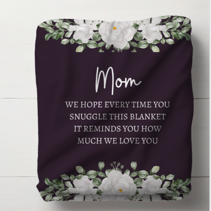 Mom's Favorite Flower Blanket (Fleece)