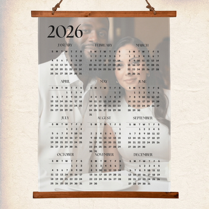 Personalized Calendar Wall Tapestry (Portrait)