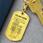 To My Son- Dad Dog Tag Key Chain