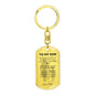 To My Son- Dad Dog Tag Key Chain
